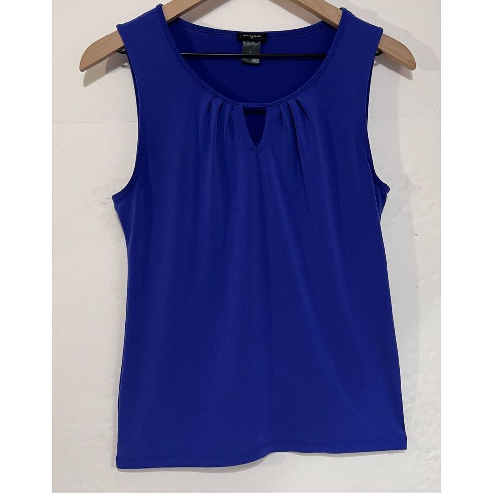Ann Taylor Royal Blue Sleeveless Top Size S